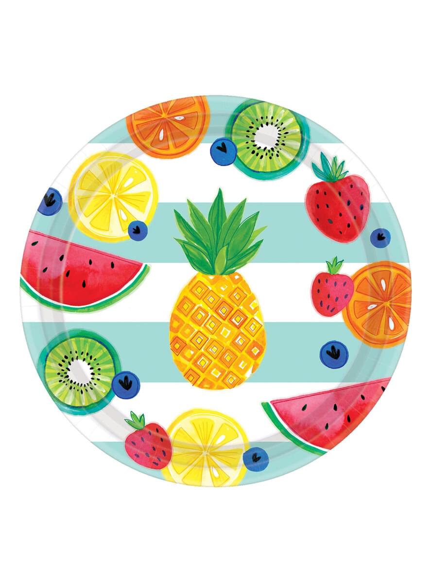 8 large Tutti Fruti plates (27 cm)
