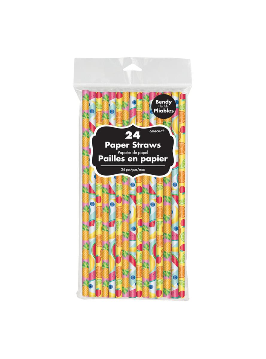 24 cannucce di carta tutti fruti