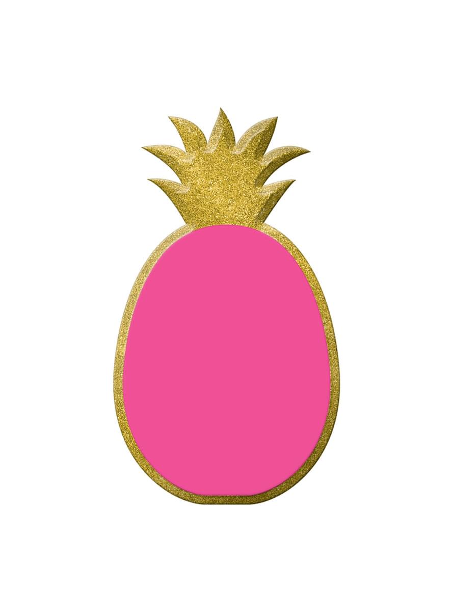 Ardoise décoration ananas rose y dorée