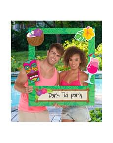 Deluxe Tiki Hawaii customisable photo booth frame