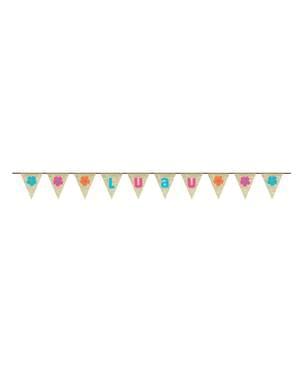 Flower Burlap banner