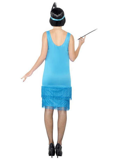 Disfraz de charlestón años 20 azul - mujer