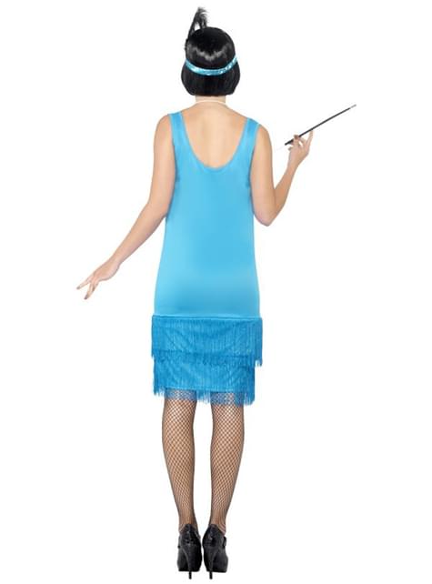 Fato de Charleston azul para mulher