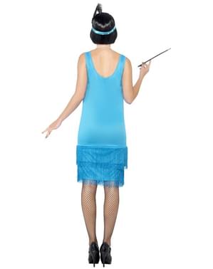 Déguisement de charleston bleu pour femme