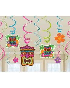 Kit décoration suspendue Tiki Hawaï