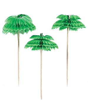 12 toppers decorativos decorados con palmeras