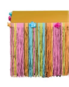 Tiki Hawaii decorative table curtain