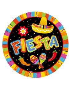 Set of 8 Fun Mexican Party plates