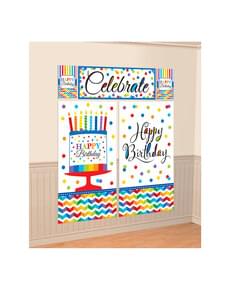 Colourful Polka Dots wall decoration kit