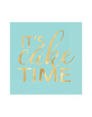 16 șervețele pentru băuturi it's cake time