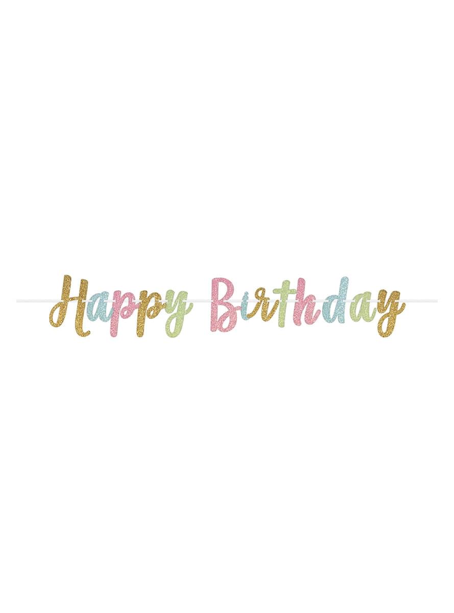 Guirnalda brillante happy birthday