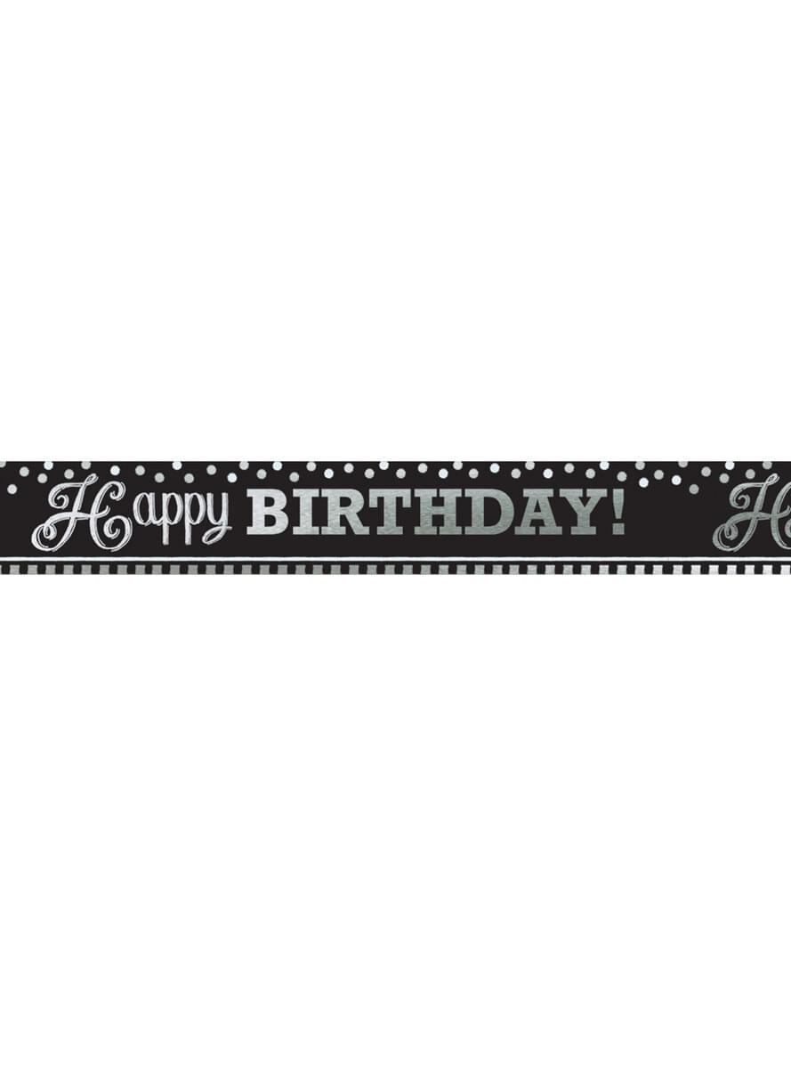 Cartaz gigante aniversário preto e branco