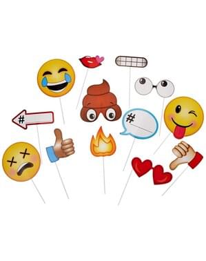 13 accesorios photocall de emoticonos premium