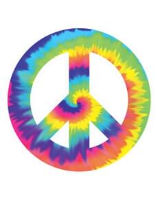 Hippie Peace Symbol decorative poster