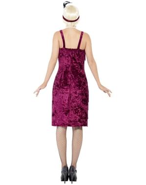 Costum de charleston grena pentru femeie