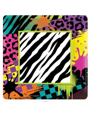 8 assiettes décoration année 80