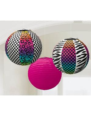 3 sfere de agățat decorative petrecere anii 80