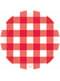 8 red and white plaid plates (26 cm)