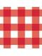 16 red and white plaid napkins (33x33 cm)