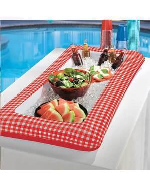 स्विमिंग पूल के लिए Inflatable लाल और सफेद प्लेड फ्रिज