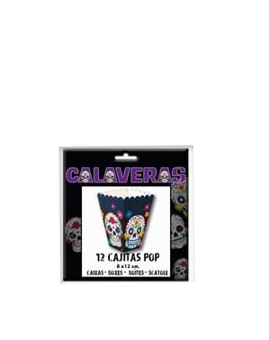12 kotak popcorn tinggi Catrina Day of Dead