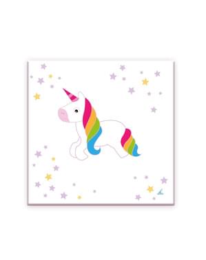 Set de 20 șervețele unicorn