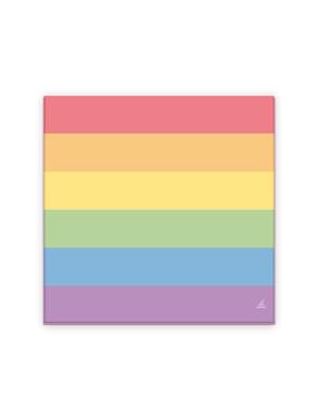 20 Regenboog servetten
