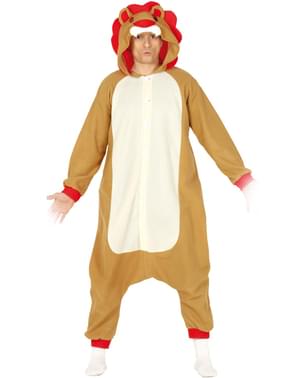 Kostum onesie singa untuk orang dewasa