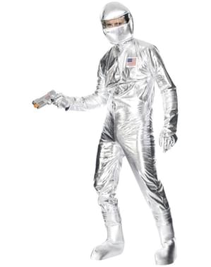 Gümüş Astronot Yetişkin Kostüm