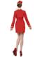 Disfraz de azafata rojo para mujer
