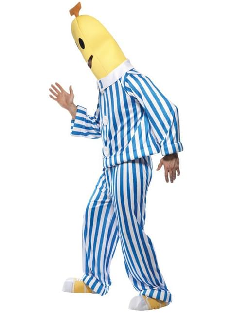 Pyjama Banane En Satin à Manches Longues Pour Enfant - Ensemble 2 Pièces Boutonné - Taille élastique 5-14 Ans