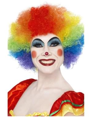 Perruque de clown fou arc-en-ciel