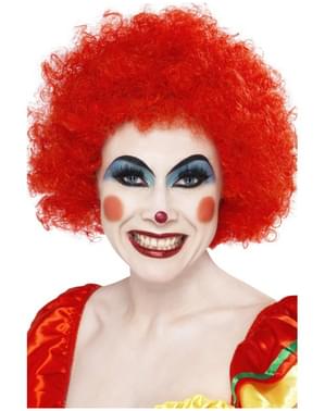 Perruque de clown fou rouge