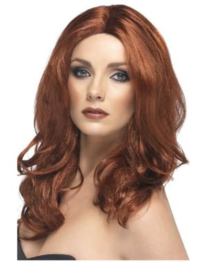 Γυναικεία καστανοκόκκινη περούκα