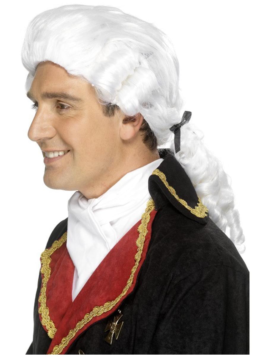 White Baroque Wig for Men