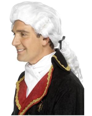 Бяла мъжка барокова перука