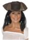 Brown faux leather Pirate hat