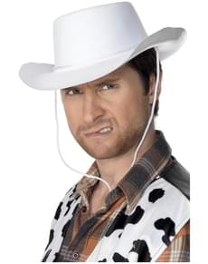 Chapéu de cowboy branco