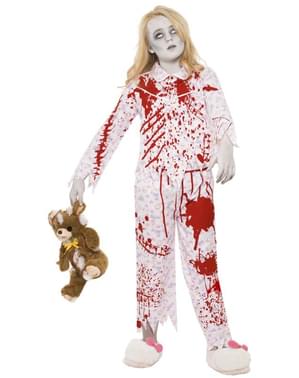 Zombie Girl in Pyjamas Costume for Girls