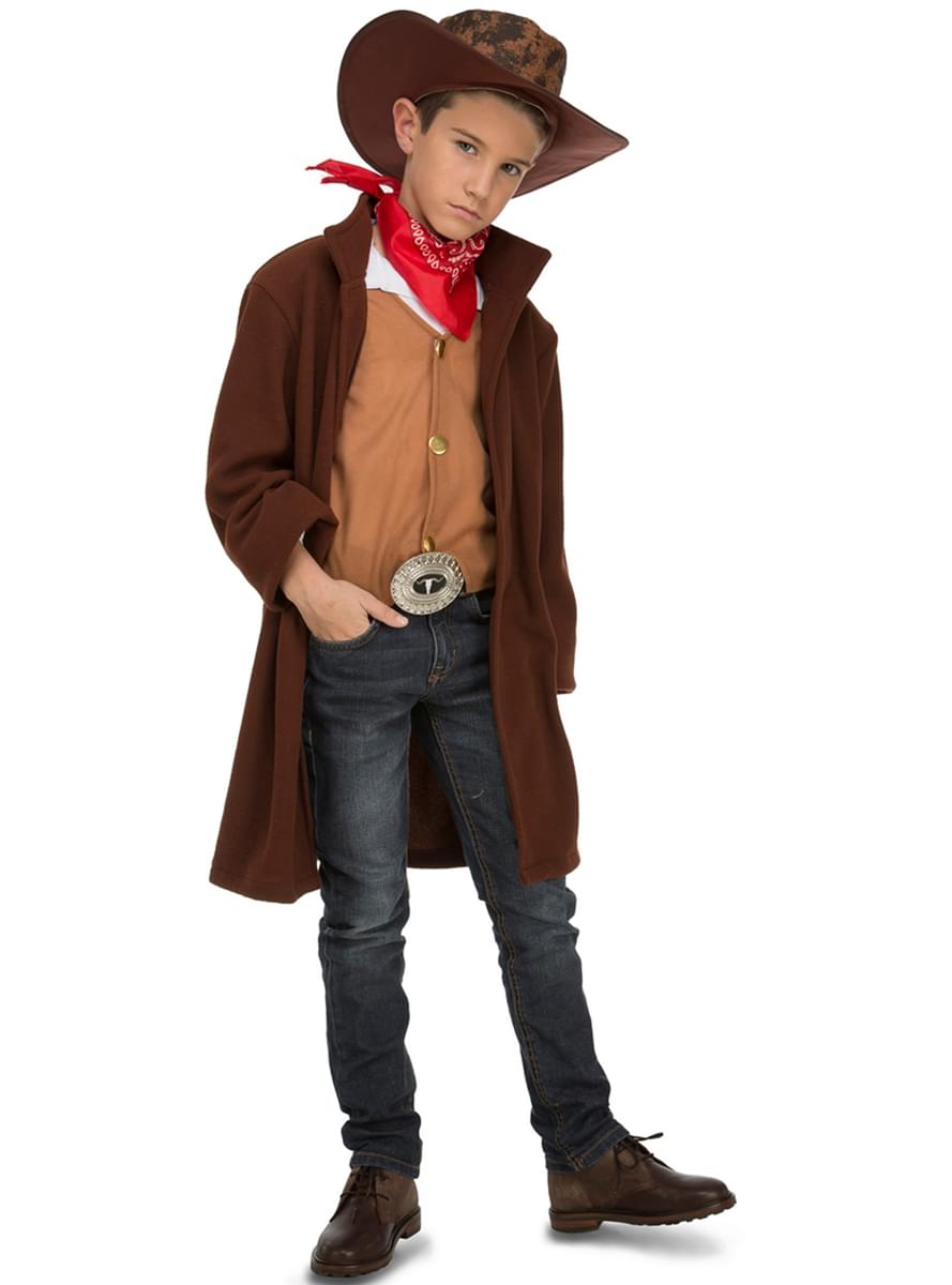 Fato de Cowboy castanho para menino