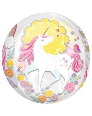 Balão foil princesa unicórnio médio - Pretty Unicorn