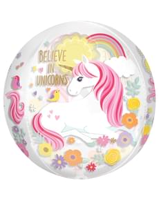 Ballon aluminium princesse licorne moyen