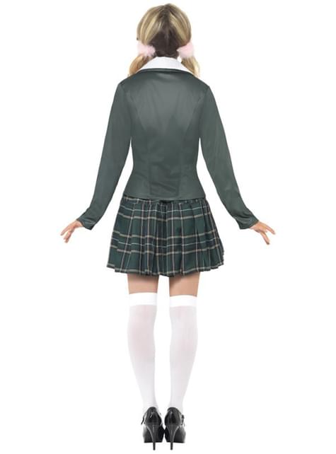 Sexy Green School Girl Costume  Womens Plus Size Slytherin Costume