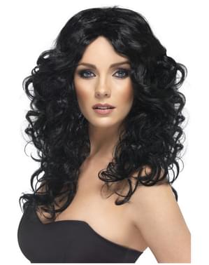 Glamour Pruik Zwart