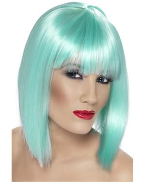Neon Turquoise перука с бретон