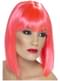 Neon Pink Wig with Fringe