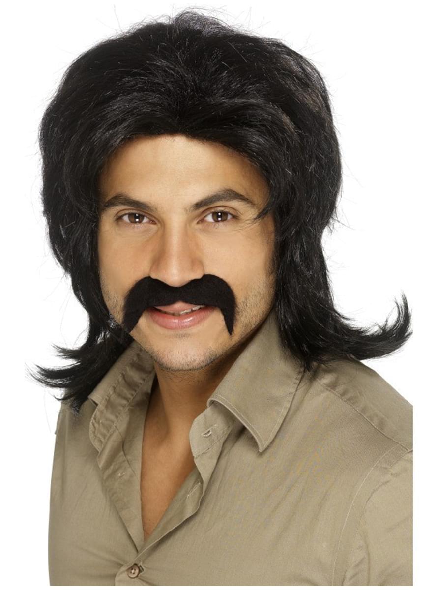 70s Retro Black Wig