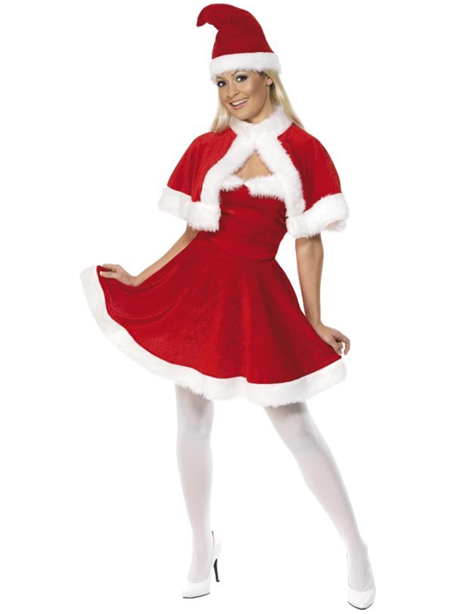 Miss Santa Deluxe Costume with cape