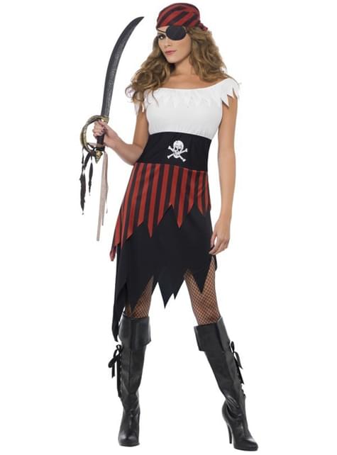 Disfraz de pirata para mujer. Entrega 24h | Funidelia Disfraz de pirata aventurera para mujer. Have Fun! | Funidelia