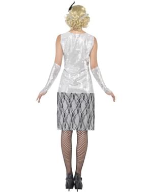 Costume da giovane alla moda degli anni 20 argentato